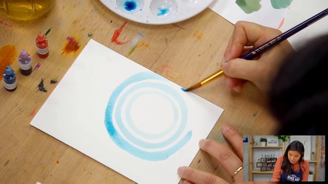 Let's Make Abstract Valentine's Card - Lettering Tutorial with Nicole Miyuki смотреть онлайн