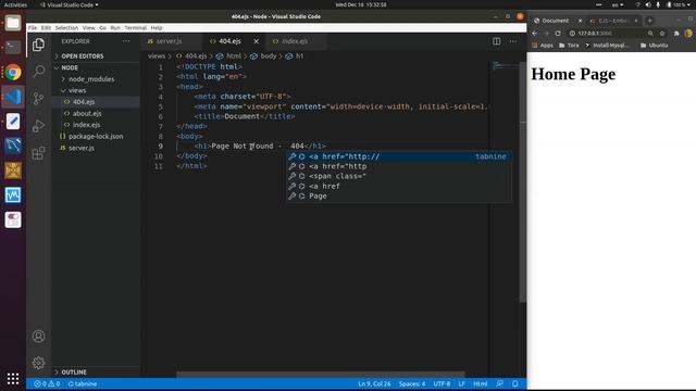 21 Node EJS 404 смотреть онлайн