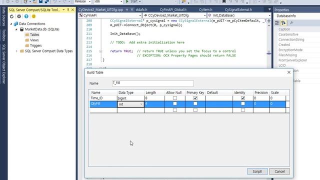Visual Studio SQLite Toolbox Create Table смотреть онлайн