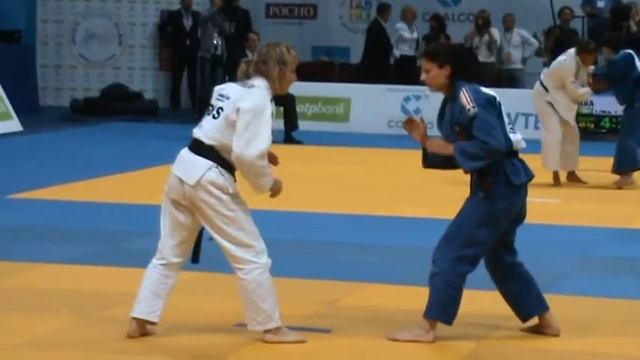 Judo, Mareen Kraeh VS Elena Pryanichnikova, Grand Slam Moscow 2009 смотреть онлайн
