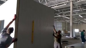 Монтаж холодильной камеры из сэндвич панелей