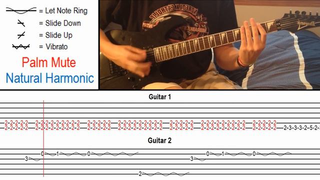 How To Play 'Down With the Sickness' by Disturbed (With On Screen Tabs!) - Guitar Tutorial смотреть онлайн