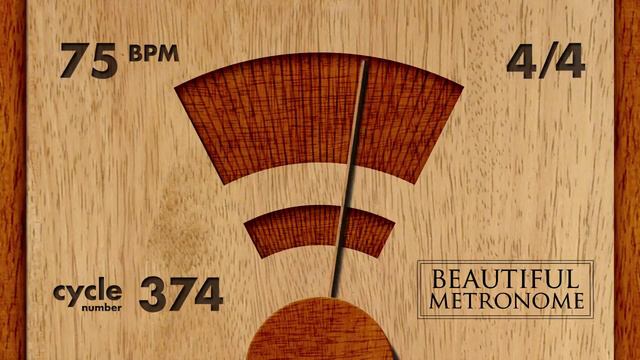 75 BPM 4/4 Wood Metronome HD смотреть онлайн