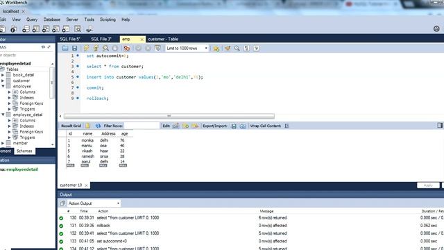 MySQL Tutorial How to use Commit and Rollback TCL in Workbench смотреть онлайн