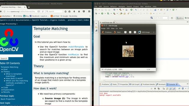 OpenCV Template matching in the dynamic environement with USB Camera смотреть онлайн