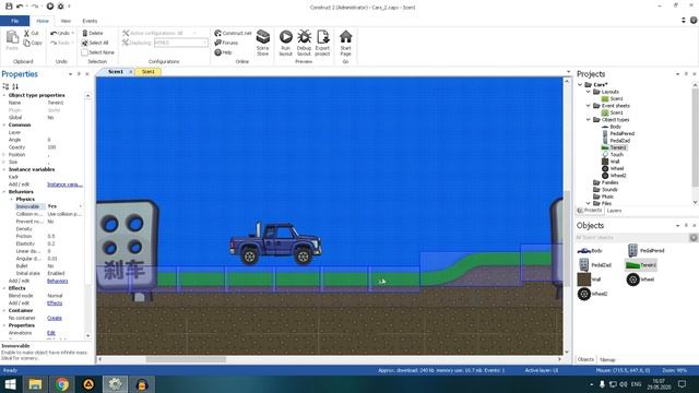 Hill Climb Racing в Construct 2 Урок. Физика Construct 2 смотреть онлайн