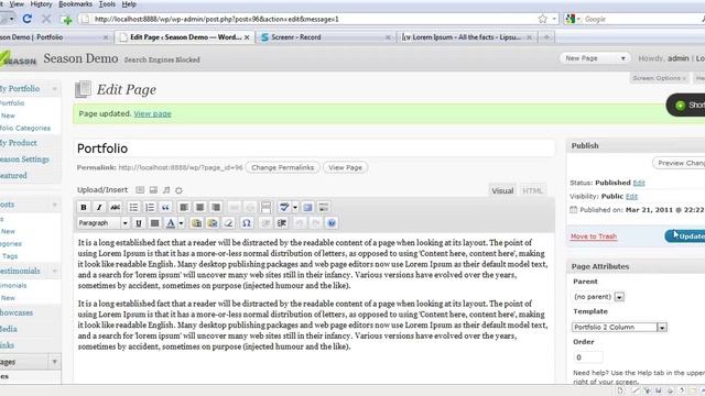 How to create / using Season wordpress theme portfolio section, items and custom page template ? смотреть онлайн