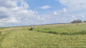 Косим мотоблоком МТЗ роторная косилка заря с угловым редуктором