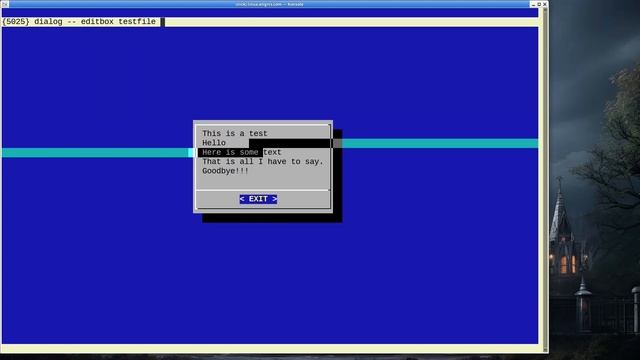 Creating GUIs in bash using the dialog command. смотреть онлайн