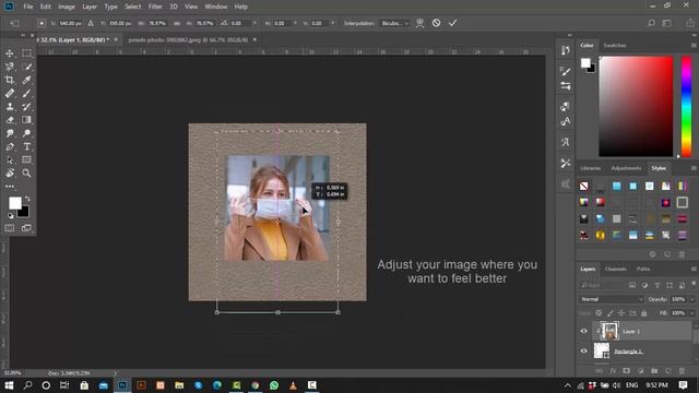 How to add Image in a Rectangle - 2021 || Photoshop cc 2018 смотреть онлайн