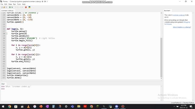 Python tech : drawing a Ironman in Python Graphics смотреть онлайн