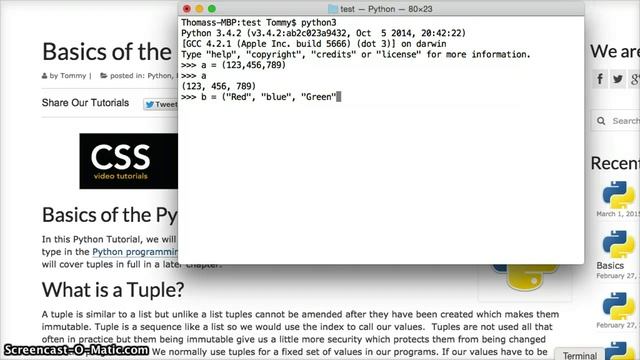 Python Tutorial: Python Tuple Basics - Python Basics #14 смотреть онлайн