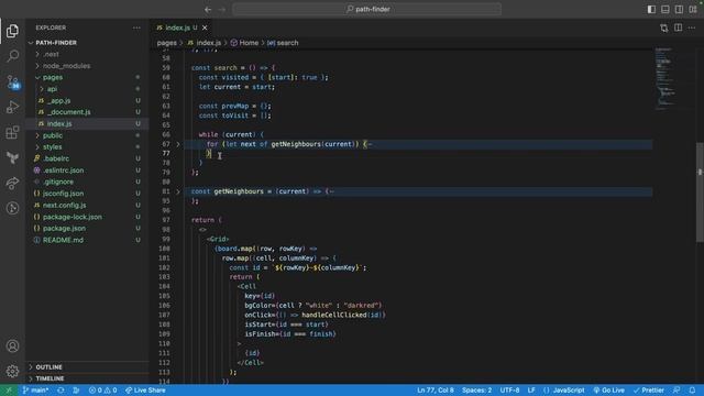 Поиск в ширину на JavaScript: решение задачи с помощью двухмерного массива ч. 2 смотреть онлайн