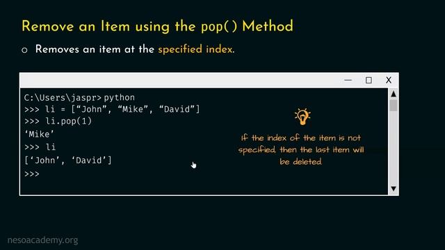 Removing List Items in Python смотреть онлайн