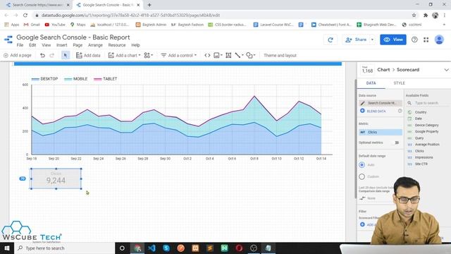 Connecting Google Search Console - Creating Basic Report -Google Data Studio (Part 3) | WsCube Tech смотреть онлайн
