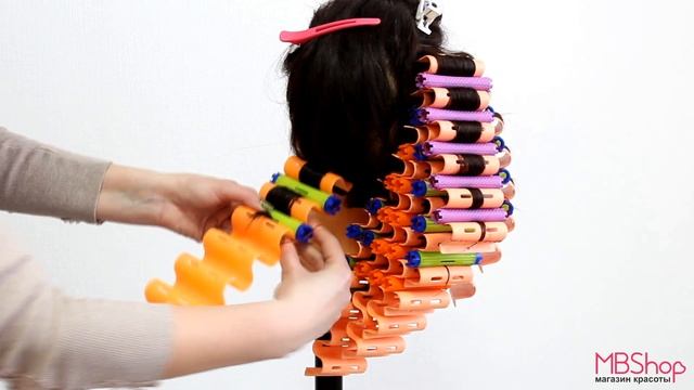 Укладка волос с бигуди ретро волна. MBShop