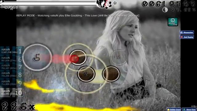 osu! Ellie Goulding - This Love (Will be Your Downfall) смотреть онлайн
