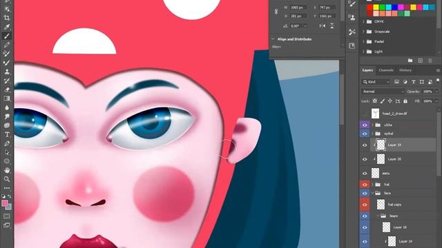 Рисуем футуристического персонажа. Курс современной иллюстрации #45. смотреть онлайн