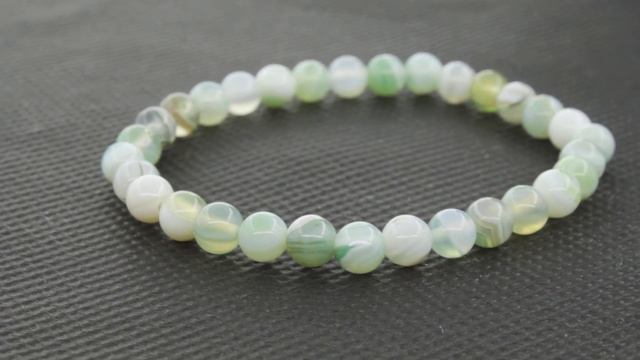 Агат серо-голубой браслет "Классика" смотреть онлайн