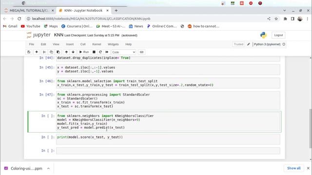 KNN CLASSIFIER | PYTHON | MACHINE LEARNING PROGRAMS #AML331 #KTU смотреть онлайн