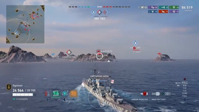 World of Warships Legends - Leander HMS Tier V Cruiser - David vs. Goliath Mary Poppins style смотреть онлайн