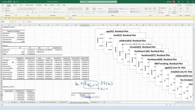 Confidence Interval for Model Parameters using Bonferroni Procedure in Excel смотреть онлайн
