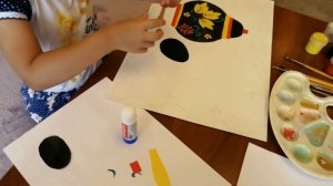 Тукаева Ксения 5 лет, аппликация Хохлома