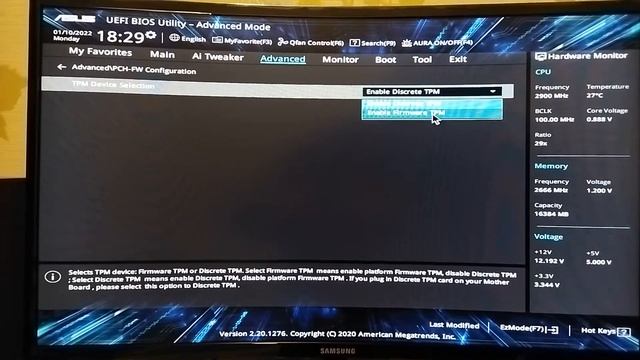 Как включить модуль TPM 2.0 на материнских платах ASUS для установки Windows 11 смотреть онлайн