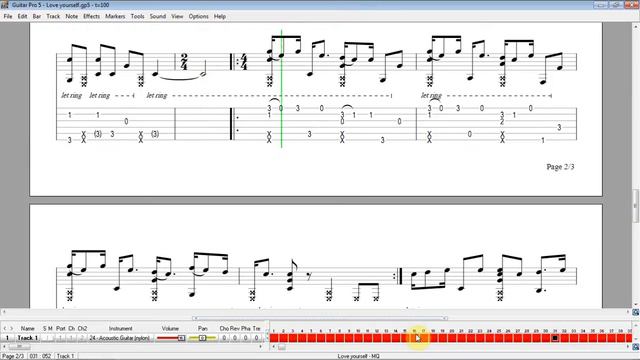 Love Yourself - Justin Bieber -Fingerstyle- Guitar pro tab смотреть онлайн