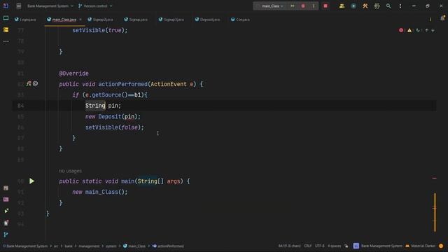 Bank Management System | Java Project With Source Code | Creating Main Transactions Class смотреть онлайн