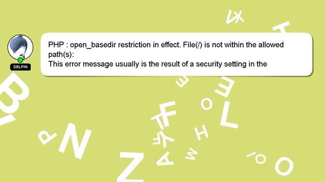 PHP : open_basedir restriction in effect. File(/) is not within the allowed path(s): смотреть онлайн