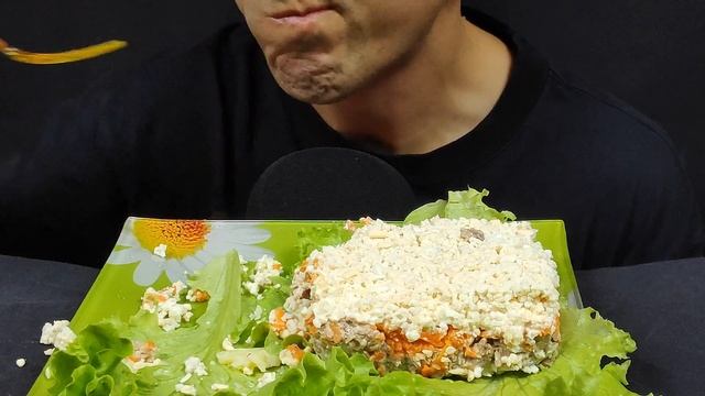 АСМР САЛАТ МИМОЗА МУКБАНГ | АСМР MIMOSA SALAD MUKBANG | #SALAD #САЛАТ #MIMOSA #МИМОЗА