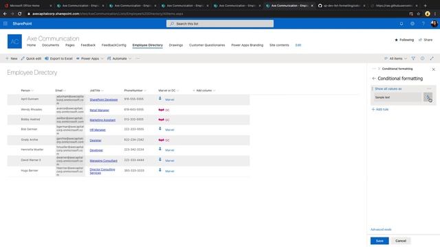 Open Teams Chat with SharePoint List Formatting смотреть онлайн