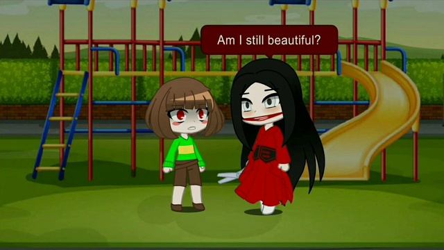 Chara meets Kuchisake-onna ||| Undertale skit ||| English (read description after watching video ) смотреть онлайн