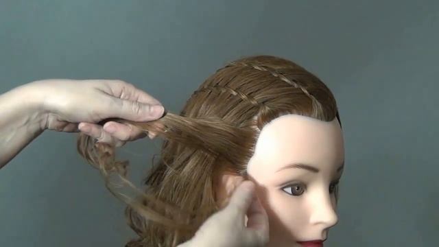 Прическа: Французский водопад с пучком. Waterfall twist hairstyle смотреть онлайн