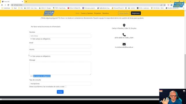 Reunión sincrónica 17: Validaciones en formularios en Django y manejo de mensajes смотреть онлайн