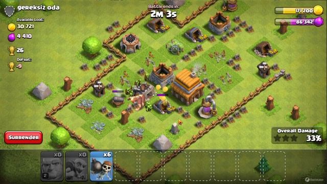 Clan of clans most powerfull attack with golbin and gaint!!! смотреть онлайн