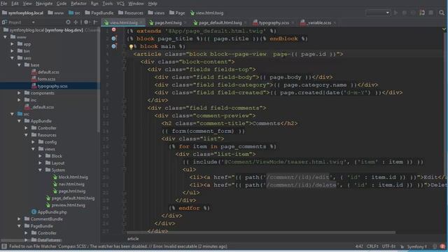 Верстка ч7 - (Symfony 3 - Blog #29 ) смотреть онлайн