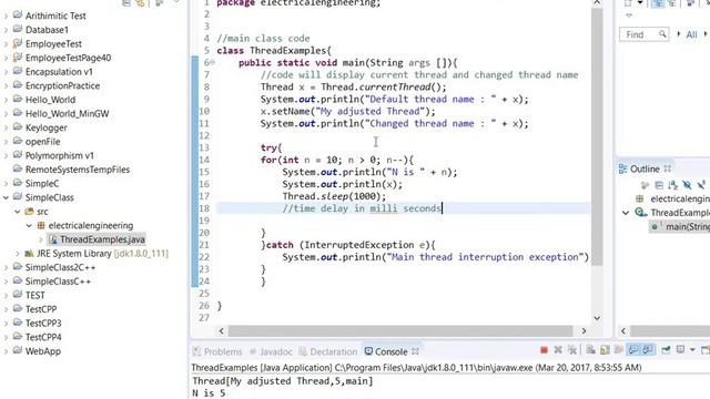 Advanced Java- Thread.sleep() method смотреть онлайн
