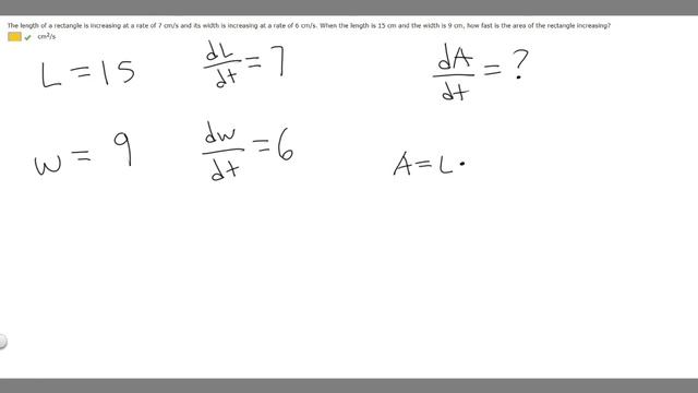 The length of a rectangle is increasing at a rate. How fast is the area of the rectangle increasing смотреть онлайн