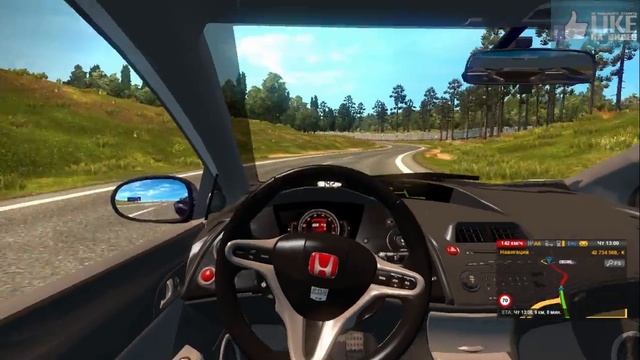 Euro Truck Simulator 2 МОД на HONDA смотреть онлайн