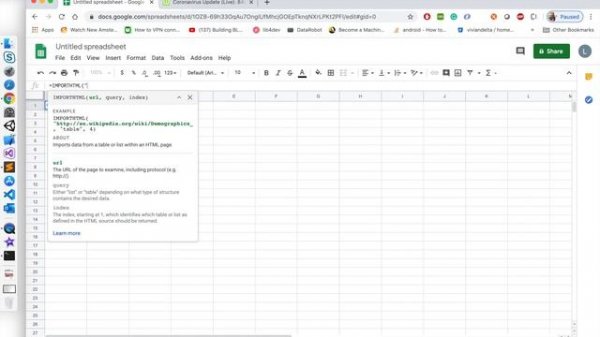 Import HTML into Google Sheets | Google Sheets Tips and Tricks | Learn in 15 Minutes