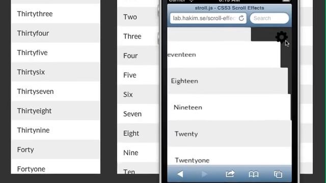 stroll.js - CSS3 scroll effects смотреть онлайн