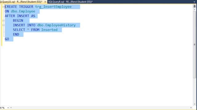 SQL 2012 Insert Triggers Lab 2.1 смотреть онлайн