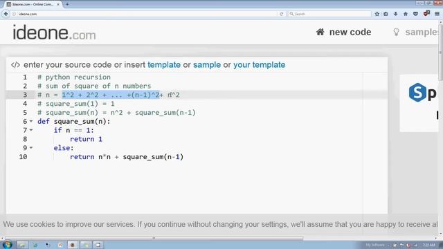 Python recursion square sum in Hindi смотреть онлайн