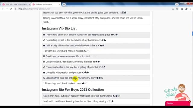 Instagram Bio Generator | Free Bio Generator for Social Media смотреть онлайн