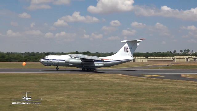 Ilyushin Il-76 MD Ukraine Air Force arrival at RAF Fairford RIAT 2018 AirShow смотреть онлайн