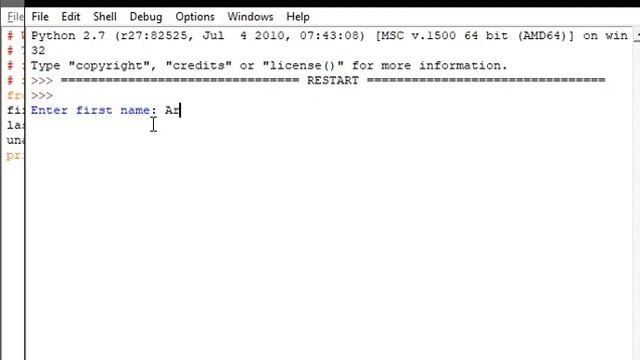 Tecq Mate | Python compose user name from first and last name and random number смотреть онлайн