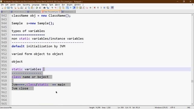 Java Tutorial | Session 13 | class and object | types of variables | sop and scanner class смотреть онлайн