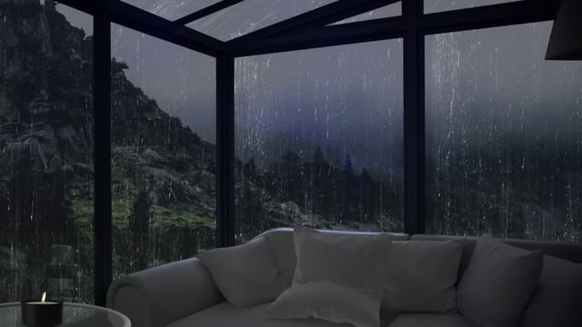 Relaxing Rain Sounds for Sleep _ Rain in the Mountains _ Window Расслабляющие звуки дождя для сна смотреть онлайн